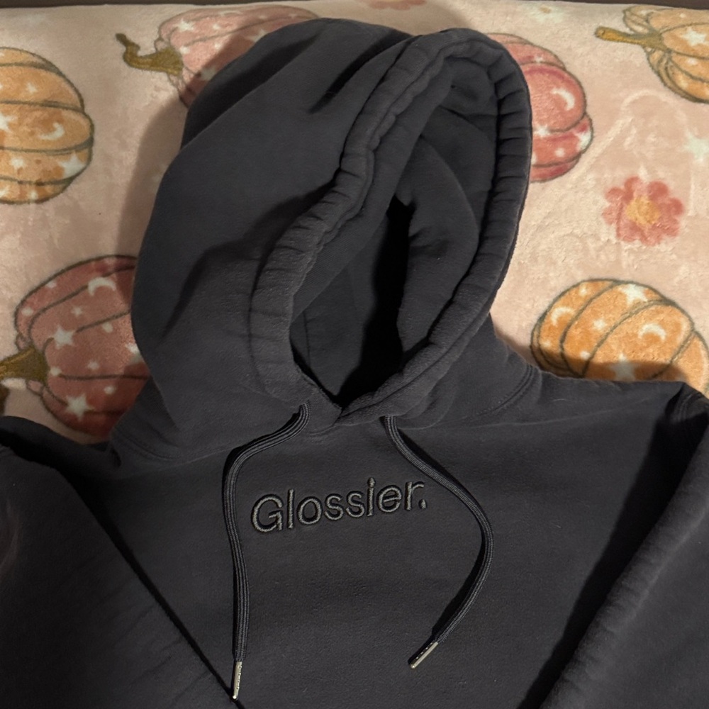 Glossier New York Navy Blue Hoodie